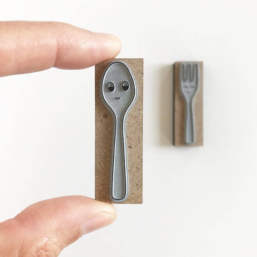 Mini Stamps - Spoon and Fork - Parkette.