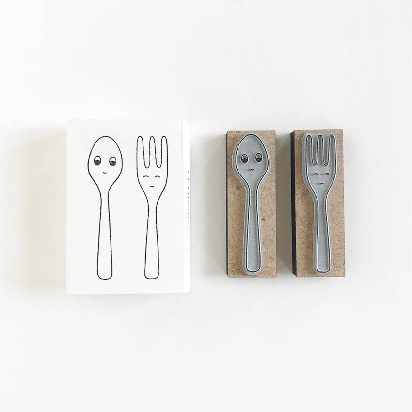 Mini Stamps - Spoon and Fork - Parkette.