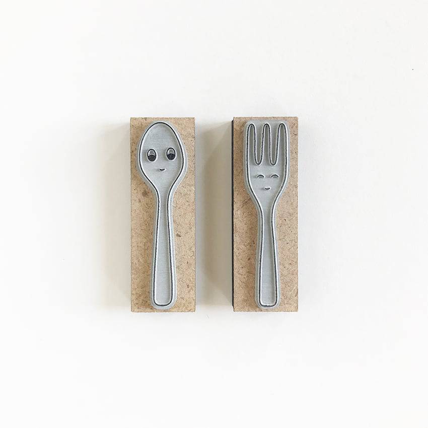 Mini Stamps - Spoon and Fork - Parkette.
