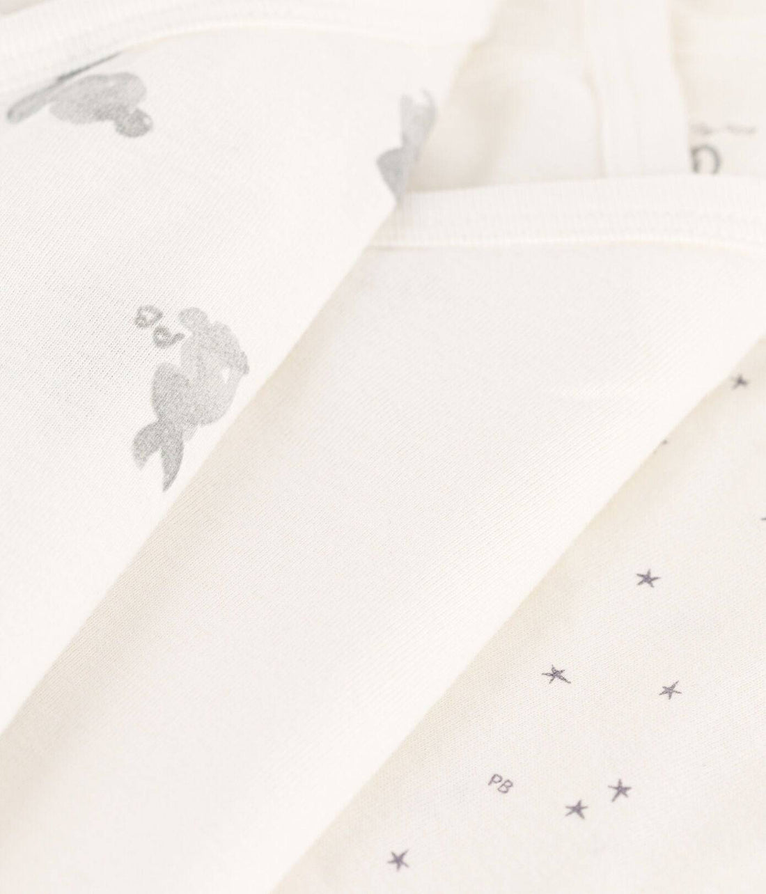 Long Sleeved Cotton Wrapover Bodysuits 3-pack - Bunnies - Parkette.