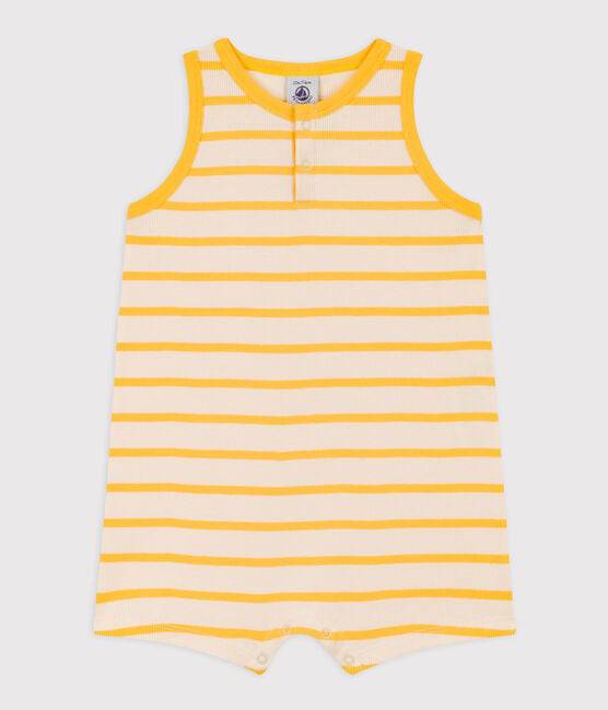 STRIPED RIB-KNIT PLAYSUIT - Parkette.