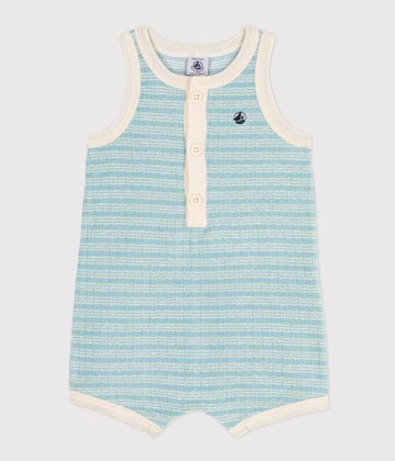 STRIPED TERRY PLAYSUIT - Parkette.