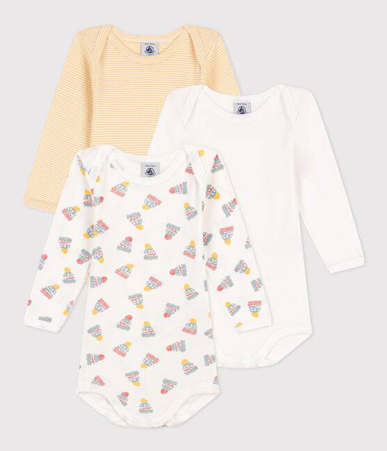 Long Sleeved Cotton Bodysuits 3-Pack - Bonnets - Parkette.