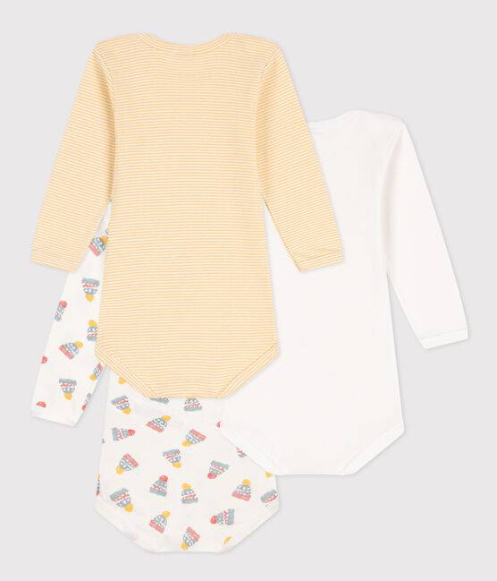 Long Sleeved Cotton Bodysuits 3-Pack - Bonnets - Parkette.