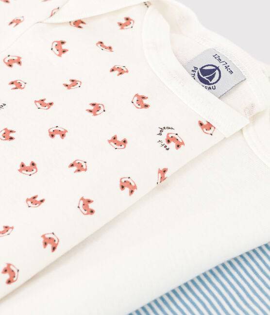 Long Sleeved Cotton Bodysuits 3-pack - Foxes - Parkette.
