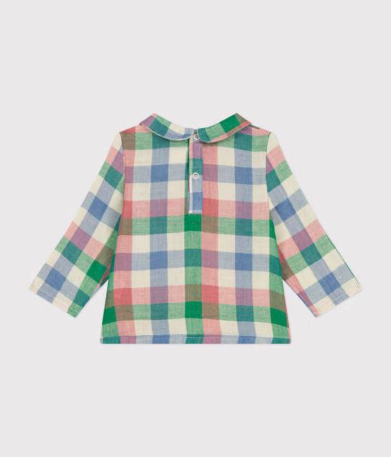 Babies Cotton Gauze Blouse with Collar - Parkette.