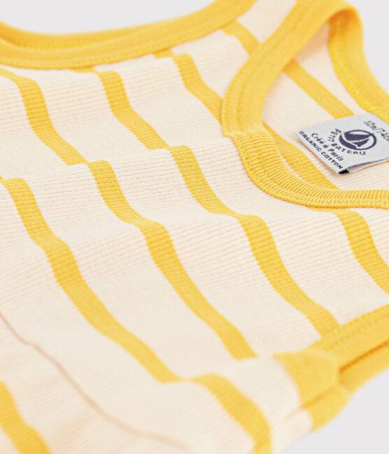 SLEEVELESS STRIPED RIB-KNIT DRESS - Parkette.