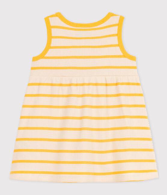 SLEEVELESS STRIPED RIB-KNIT DRESS - Parkette.