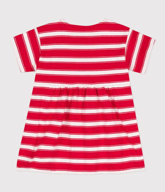 STRIPED SHORT-SLEEVED JERSEY DRESS - Parkette.