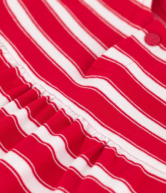 STRIPED SHORT-SLEEVED JERSEY DRESS - Parkette.