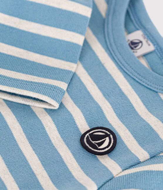 BABIES' THICK JERSEY BRETON TOP - BLUE - Parkette.