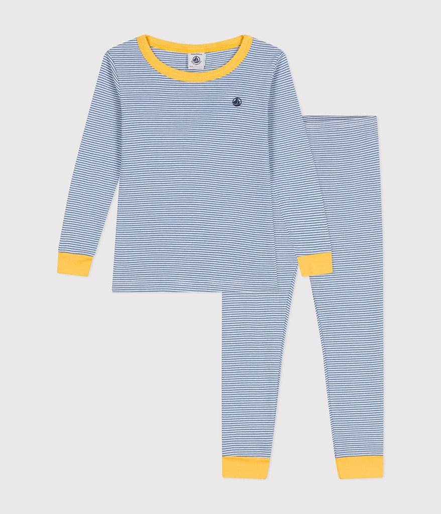Kids Stripy Fitted Cotton Pajamas - Parkette.