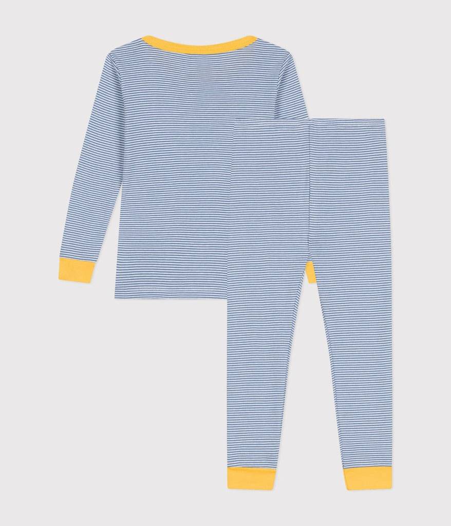 Kids Stripy Fitted Cotton Pajamas - Parkette.
