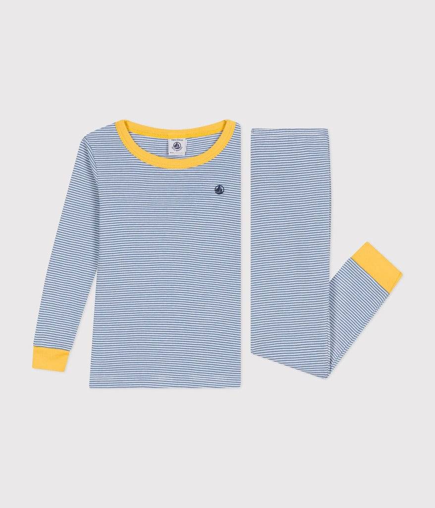 Kids Stripy Fitted Cotton Pajamas - Parkette.