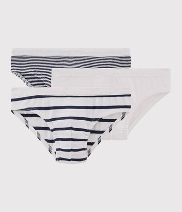 Boys' Striped Cotton Briefs 3 Pack - Parkette.