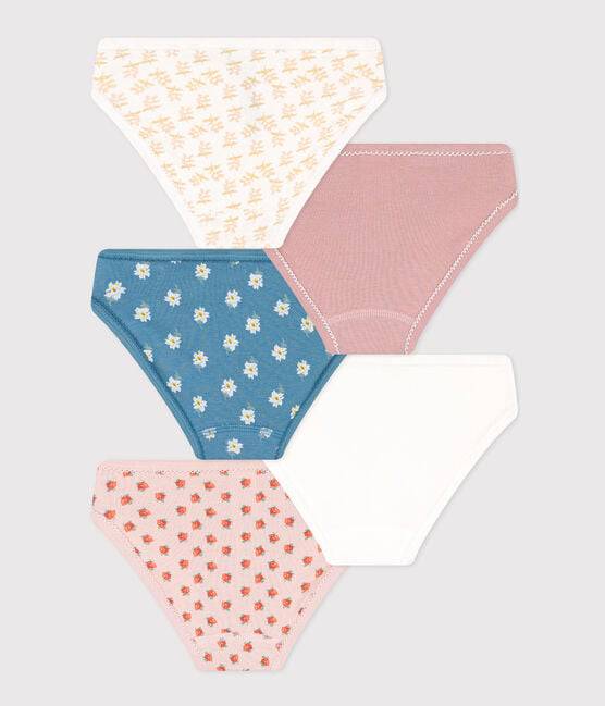 Girls' Flower Cotton Briefs - 5 Pack - Parkette.