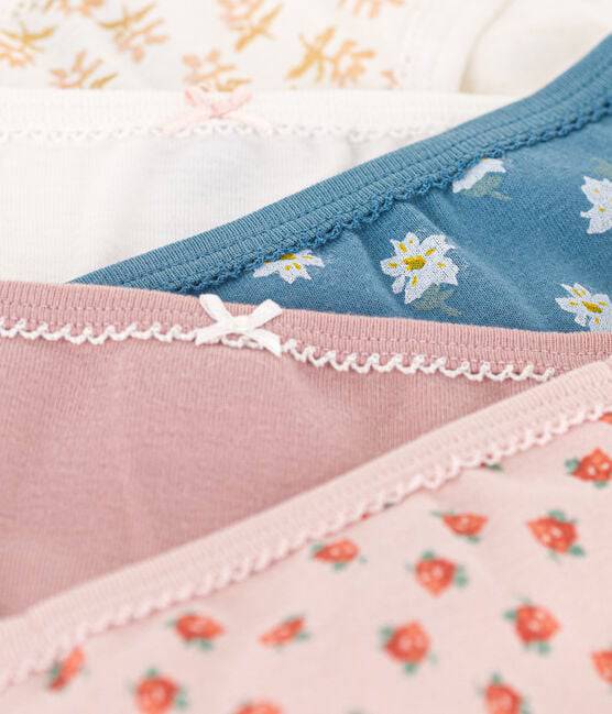 Girls' Flower Cotton Briefs - 5 Pack - Parkette.