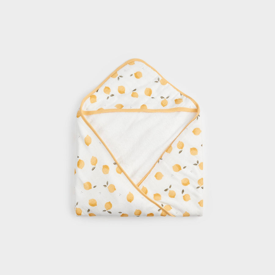 Lemon Print On Off-White Hooded Towel - Parkette.