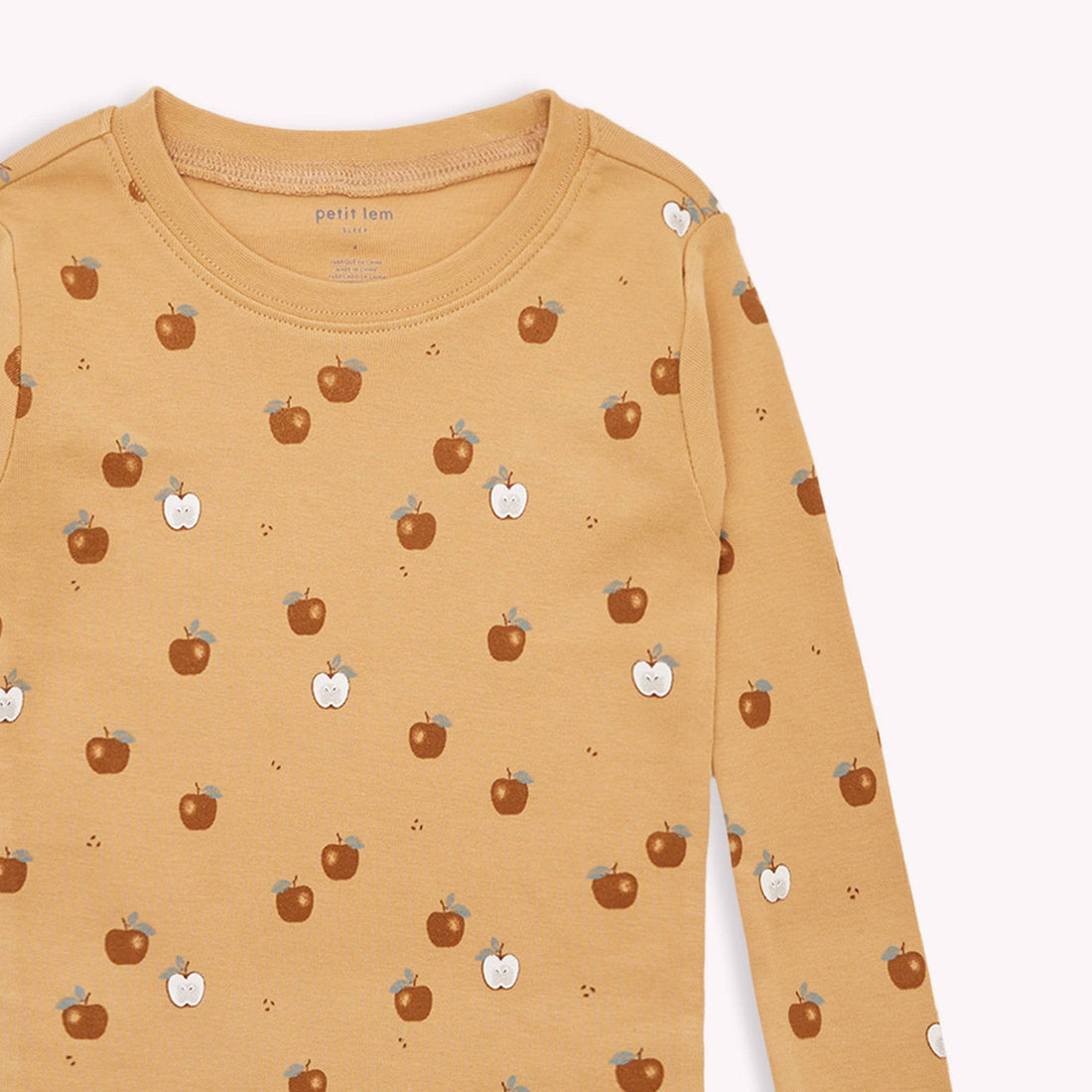 Golden Apples Print on Amber PJ Set - Parkette.