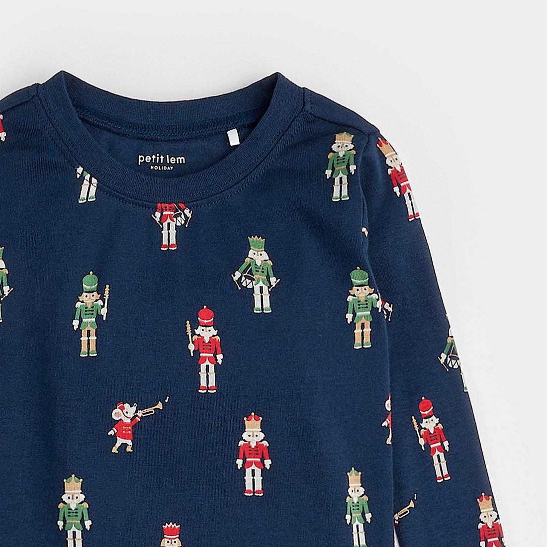 Nutcracker Print on Dress Blue PJ Set - Parkette.