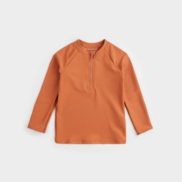 Long-Sleeve Apricot Ribbed Rashguard - Parkette.