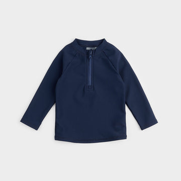 Long-Sleeve Navy Ribbed Rashguard - Parkette.