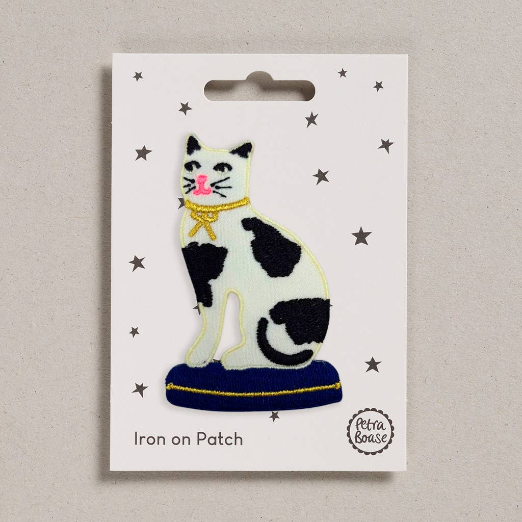 Iron on Patch - Cat With Bow - Parkette.