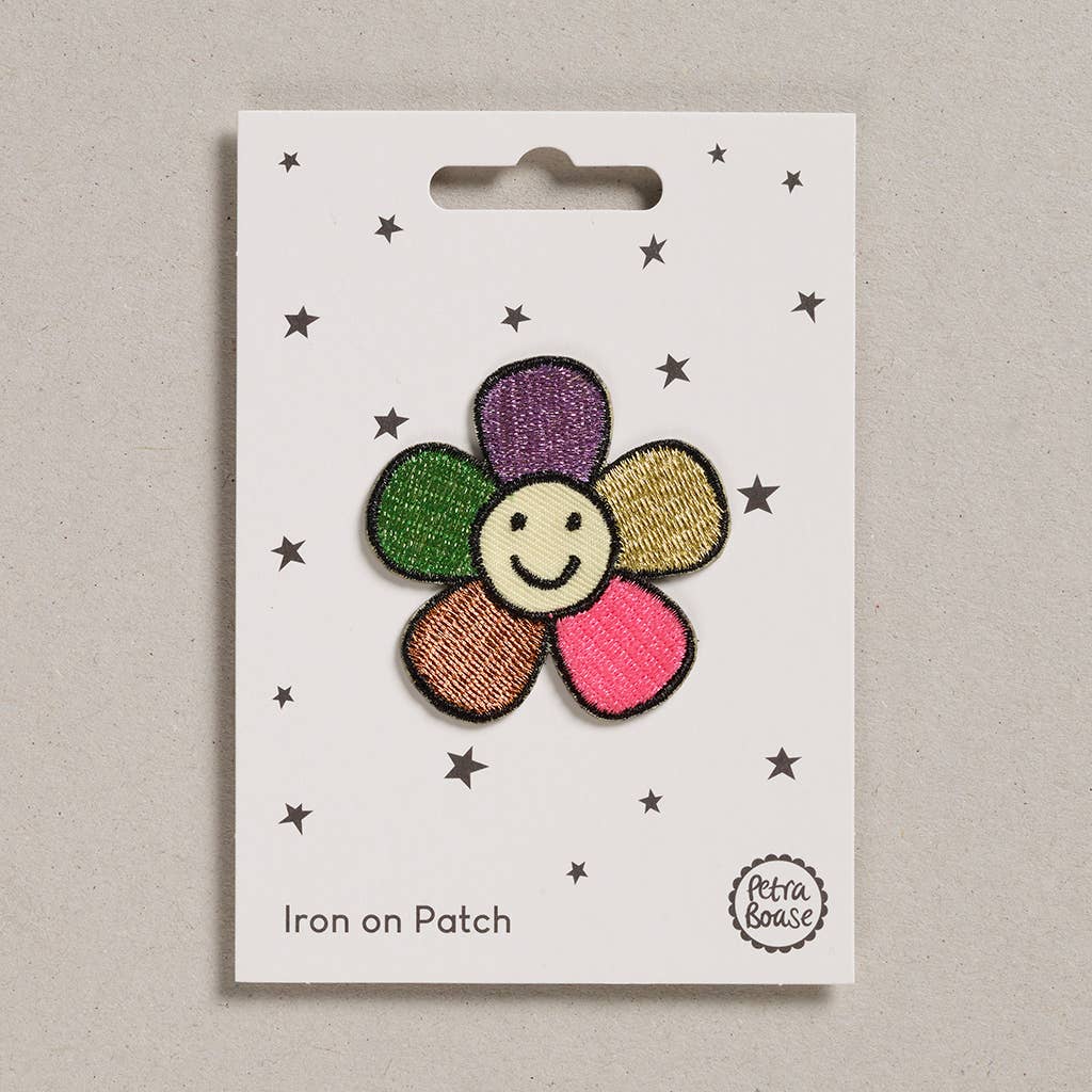 Iron on Patch - Happy Flower - Parkette.