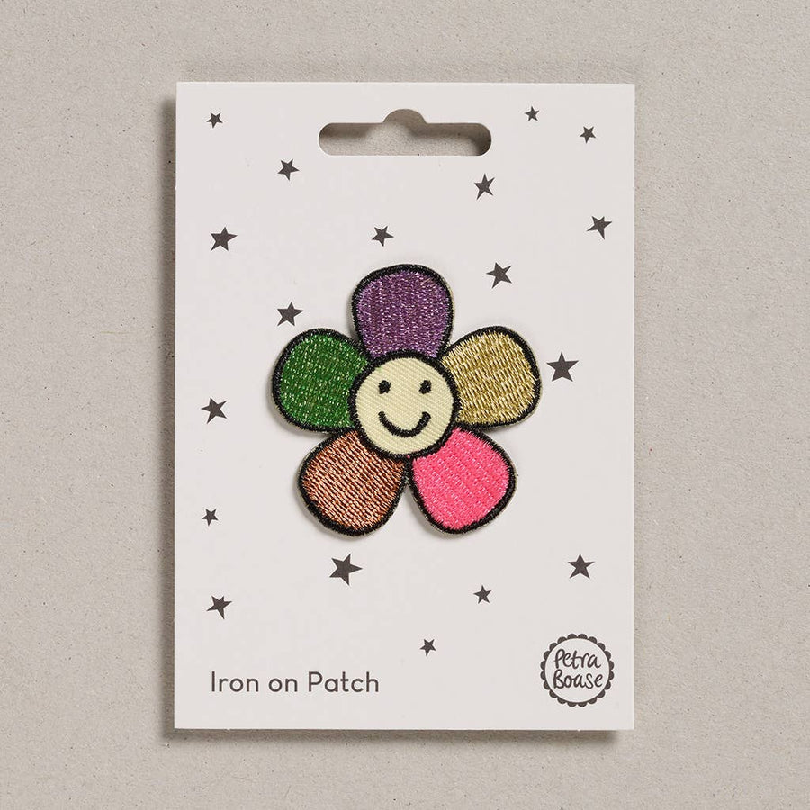 Iron on Patch - Happy Flower - Parkette.