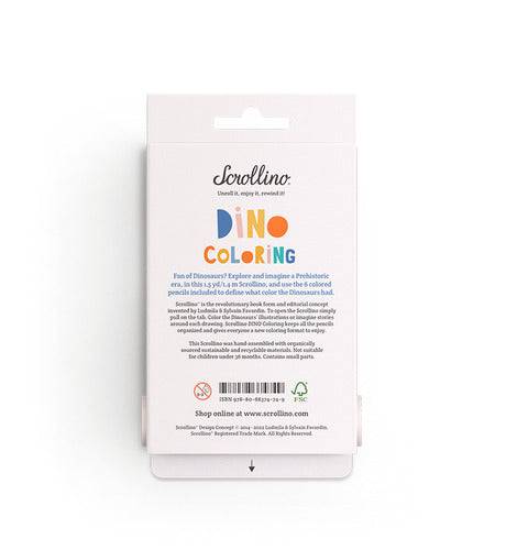Scrollino Dino Coloring - Parkette.