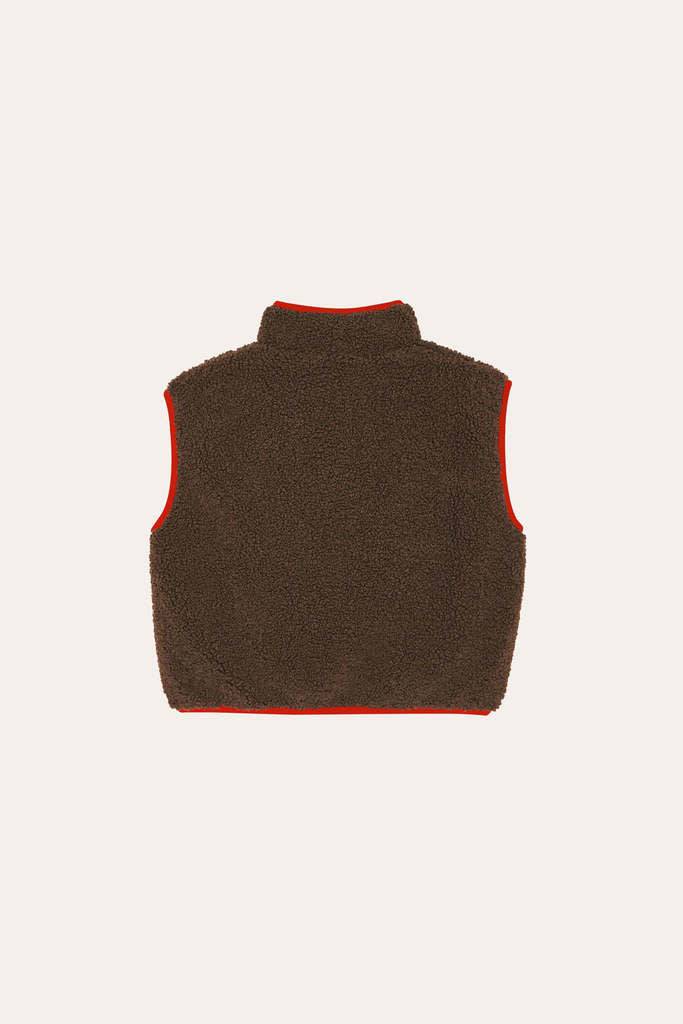 BROWN TEDDY VEST - Parkette.