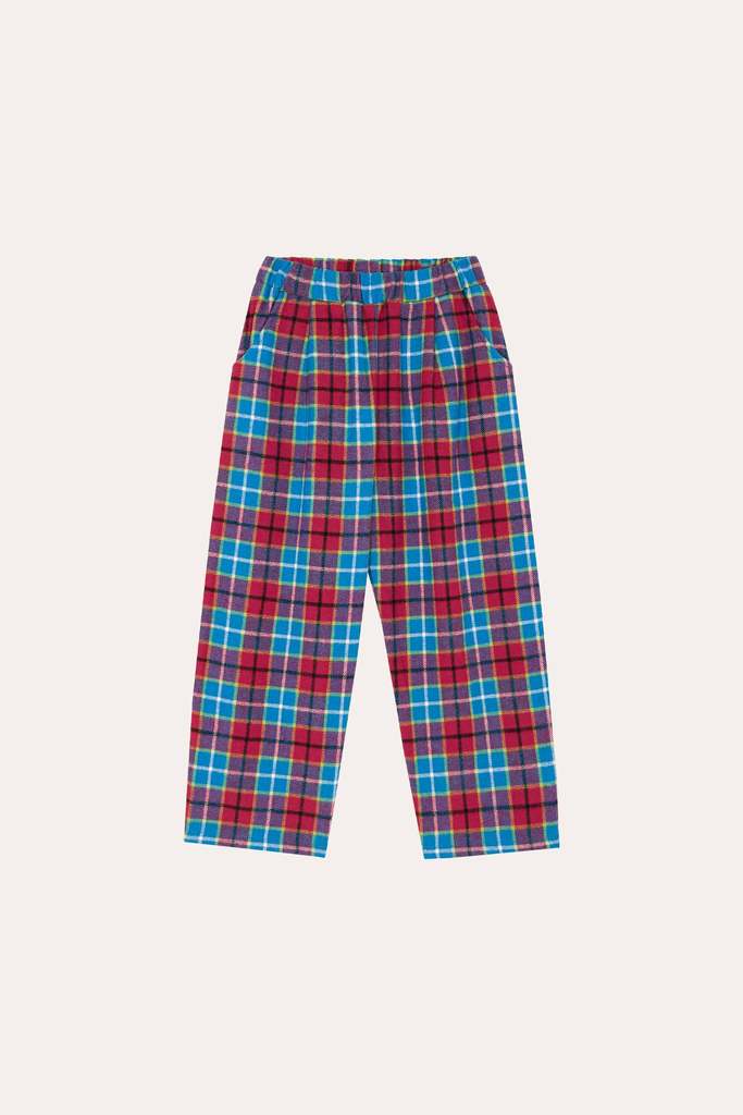 RED & BLUE CHECKED TROUSERS - Parkette.