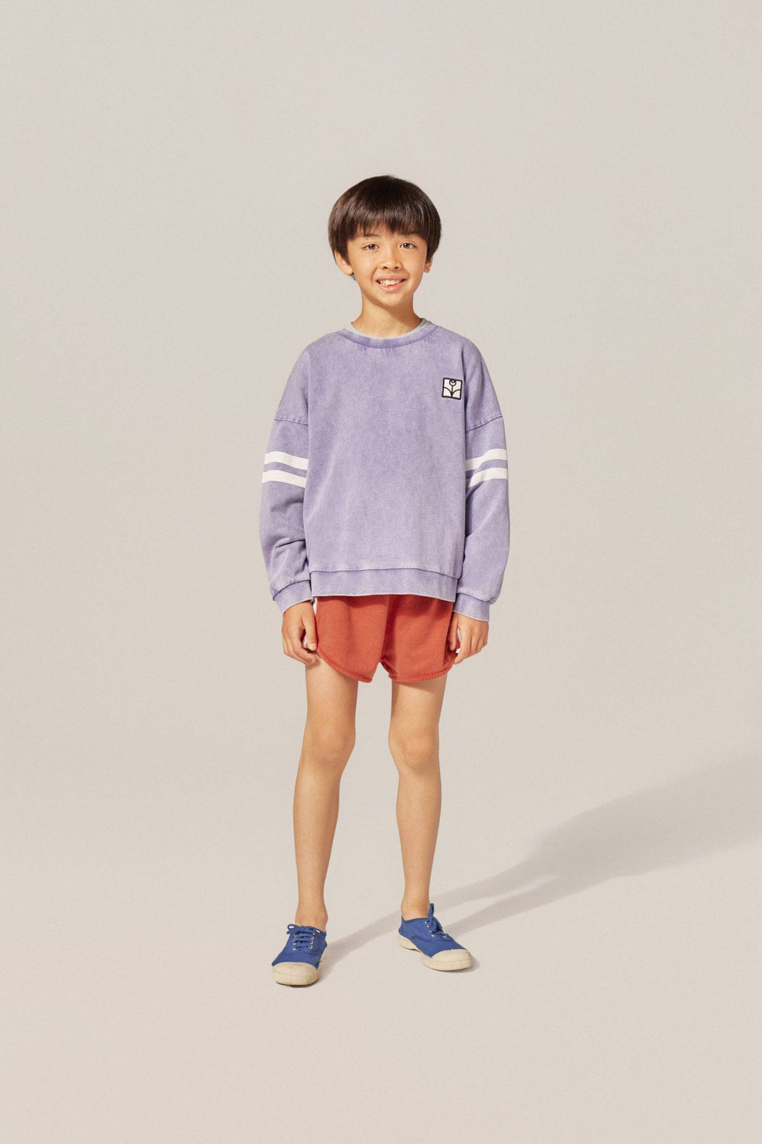 Washed Blue Oversized Kids Sweatshirt - Parkette.