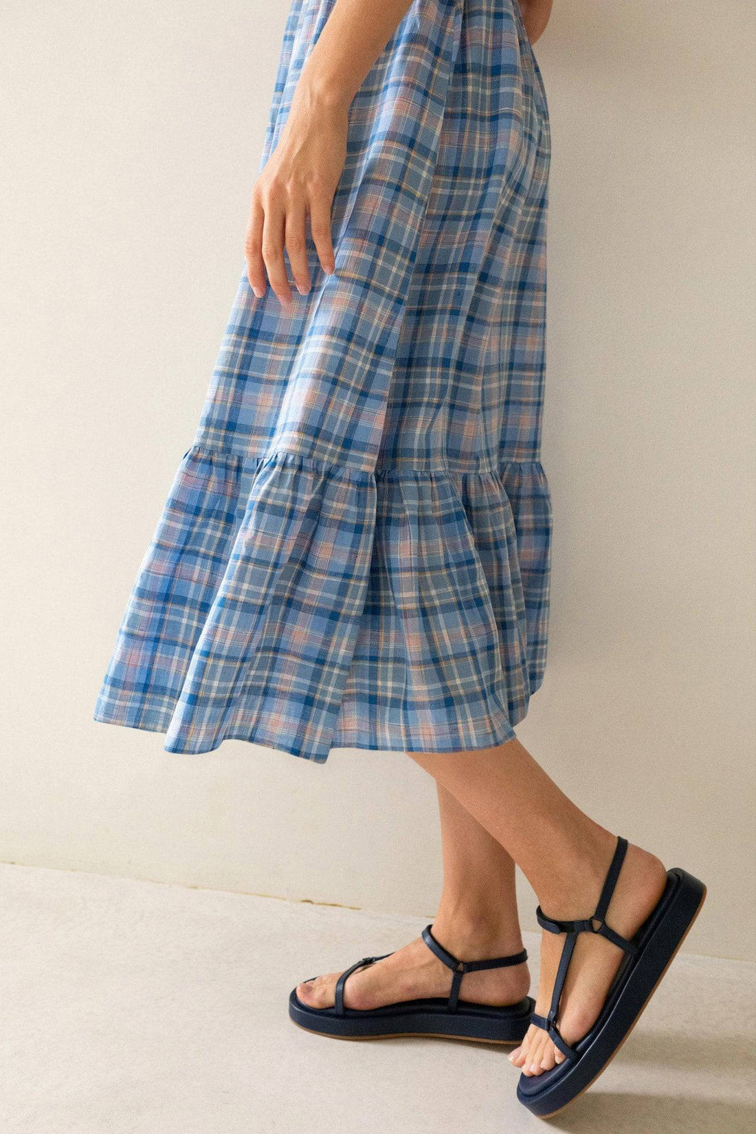 CHECK RUFFLE SKIRT - Parkette.