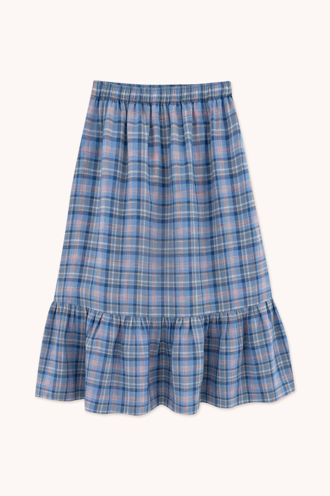 CHECK RUFFLE SKIRT - Parkette.