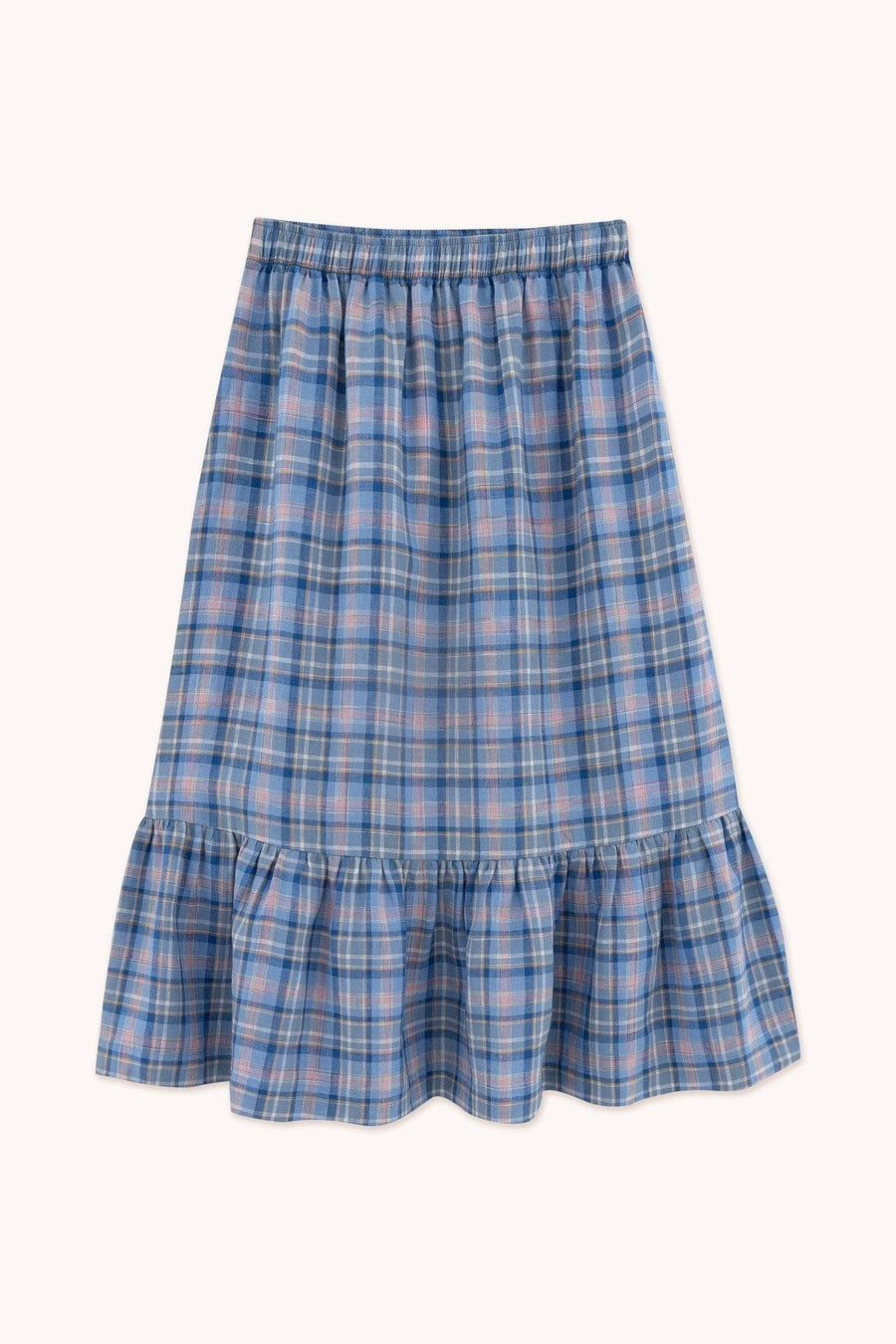CHECK RUFFLE SKIRT - Parkette.