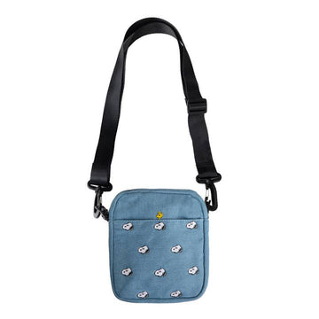 3P4 X Peanuts® - Snoopy Embroidered Denim Crossbody Bag - Parkette.