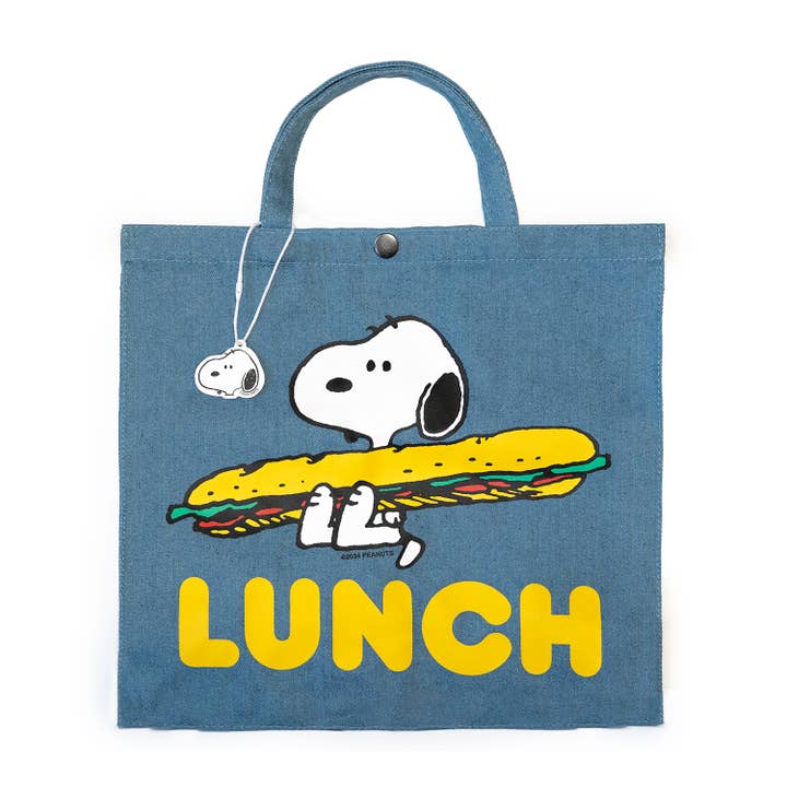 3P4 x Peanuts® - Snoopy Lunch Vintage-Style Market Tote - Parkette.