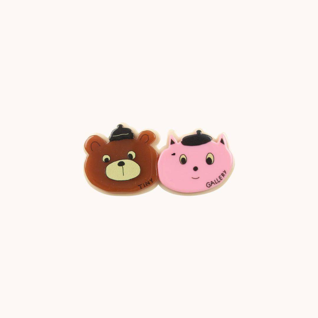 Bear and Cat Big Clip - Parkette.