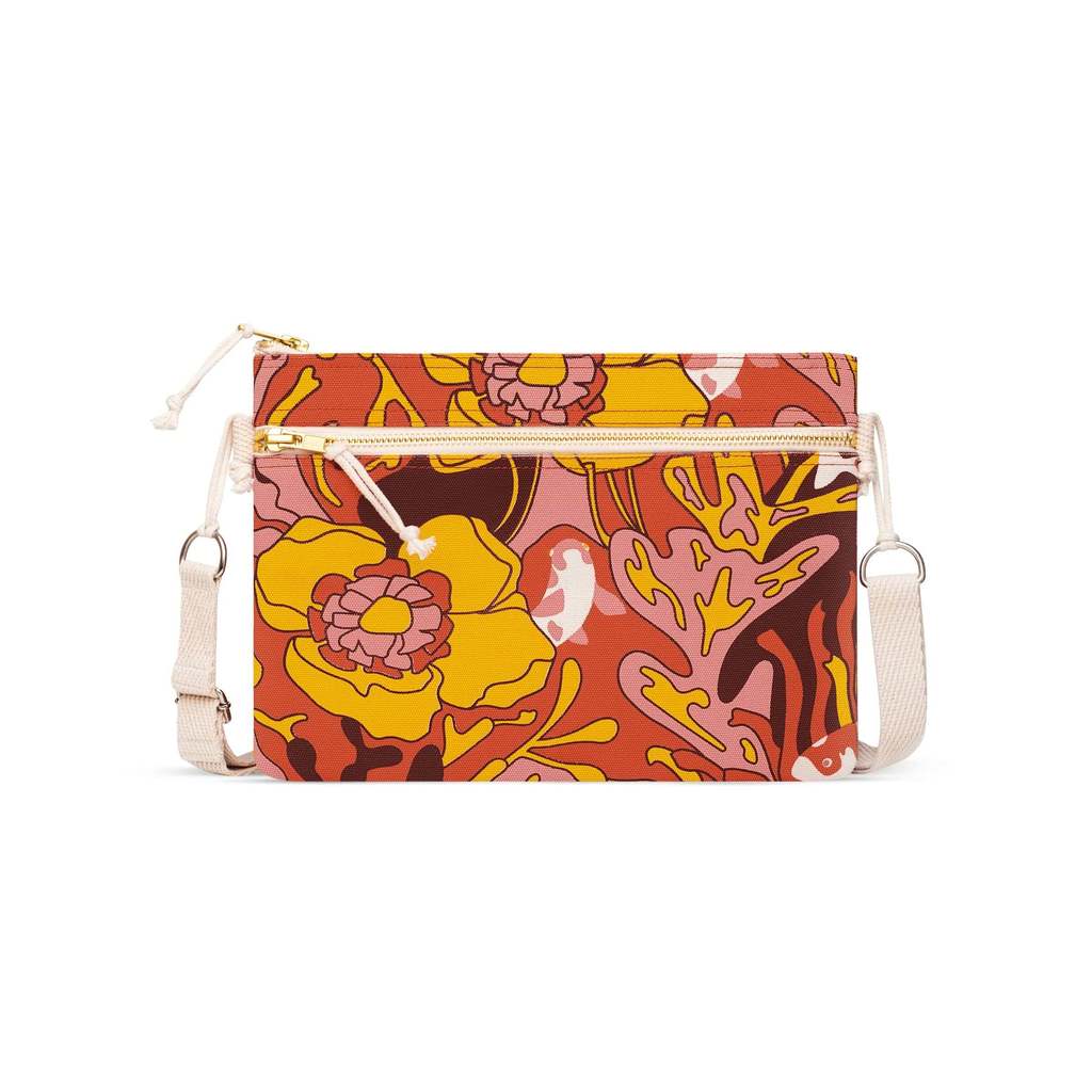 Limited Edition Trippy Fish Orange Side Pouch - Parkette.