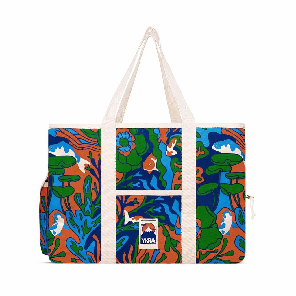 Trippy Fish Blue Beach Bag - Parkette.