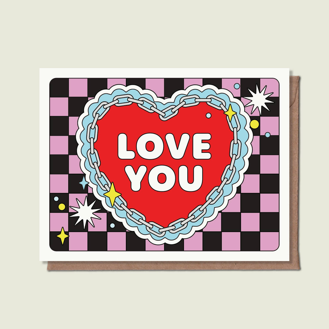 Love You Heart Greeting Card - Parkette.