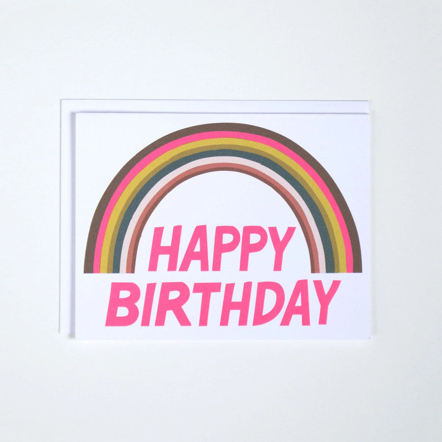Happy Birthday Neon Rainbow Note Card - Parkette.