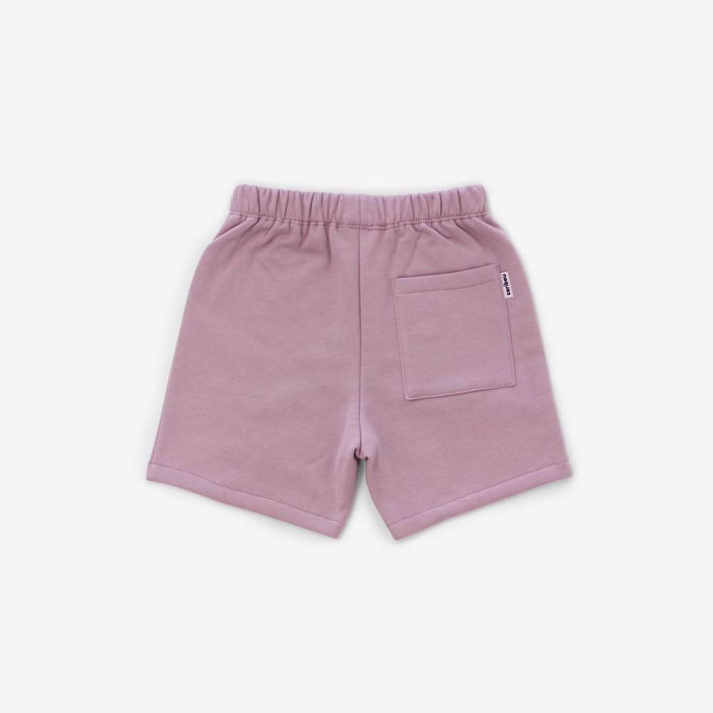 Organic Cotton Fleece Shorts - Raisin - Parkette.
