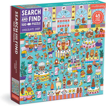 Search and Find Chocolate Shop 500 Piece Puzzle - Parkette.