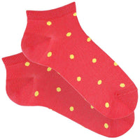 Polka Dot Print Trainer Socks - Parkette.