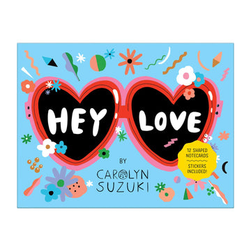 Hey Love Shaped Notecards - Parkette.