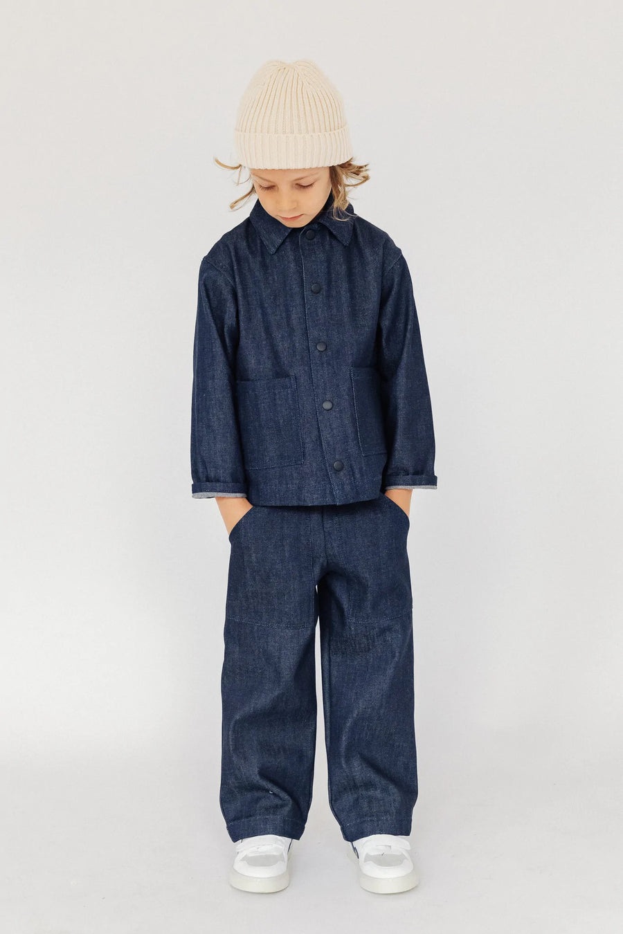 Indigo Wide Leg Jeans - Parkette.