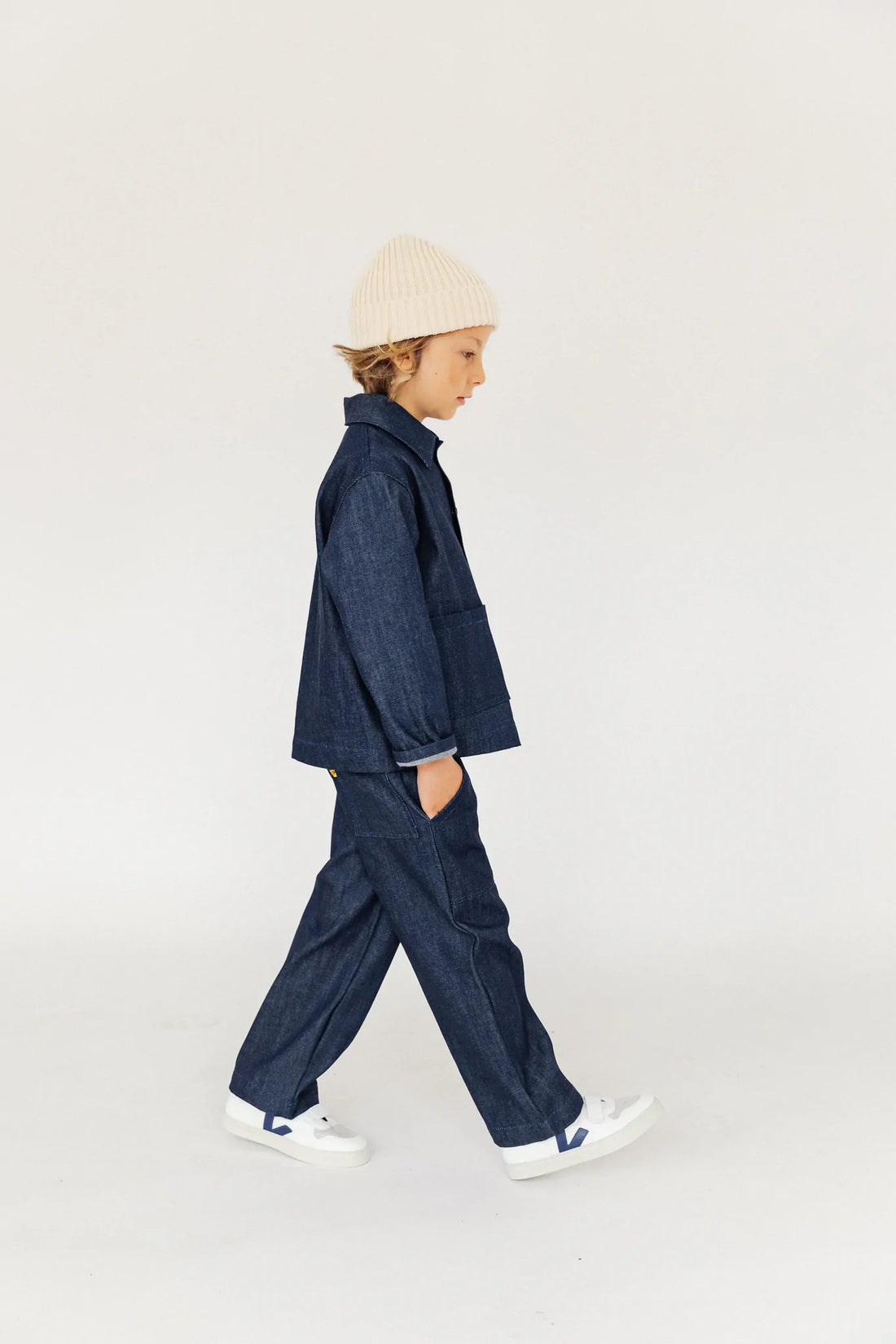 Indigo Wide Leg Jeans - Parkette.