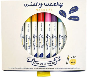 Wishy Washy Markers Mini Set of 12 Assorted Colors - Parkette.